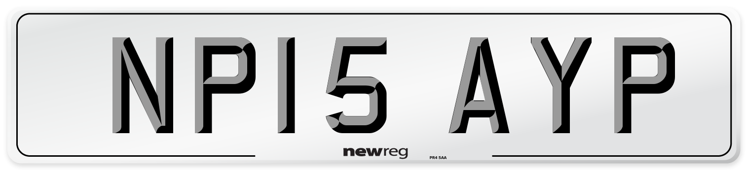 NP15 AYP Number Plate from New Reg